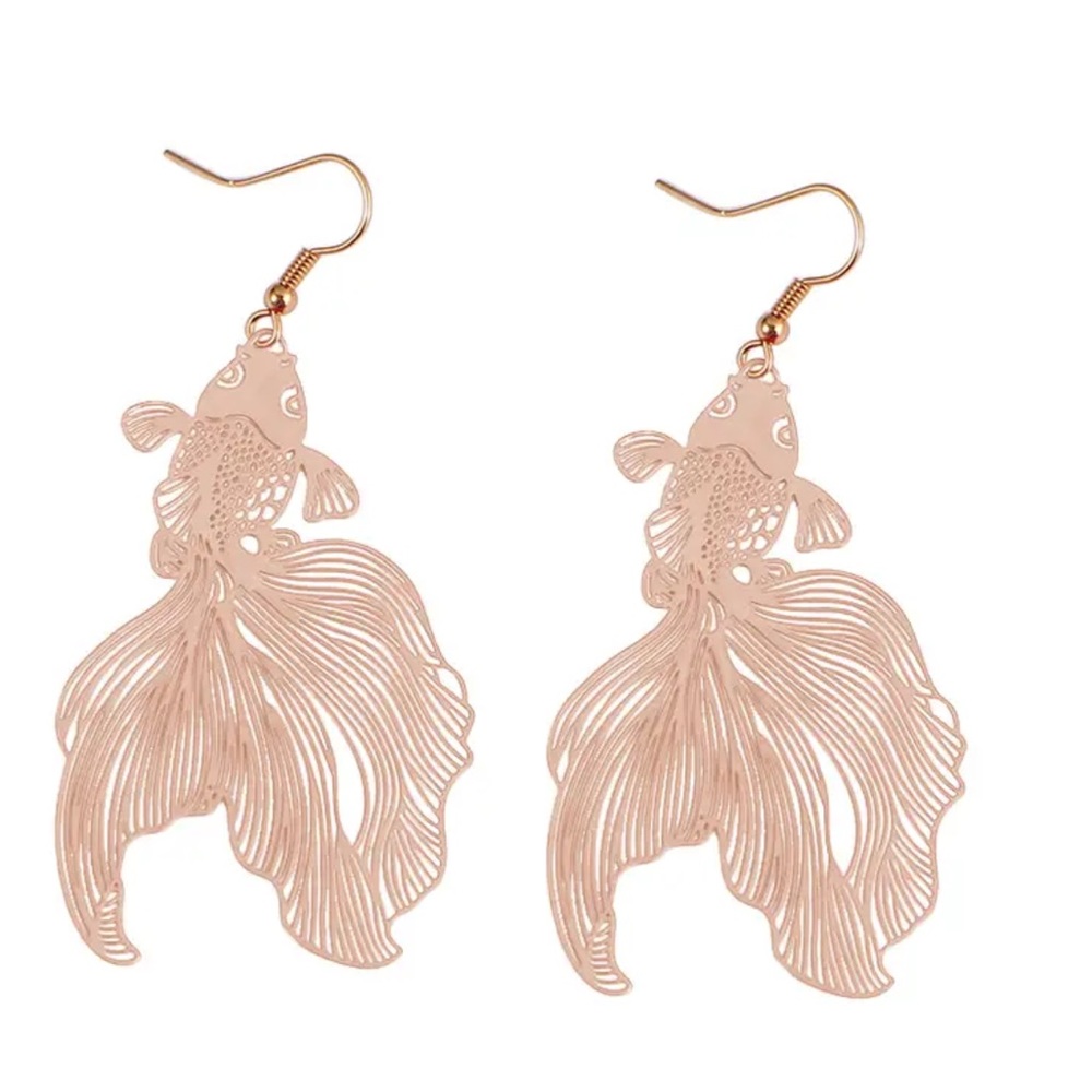 Goldfish earrings - Picture 2 of 7